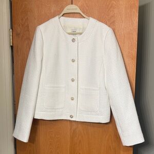 J. Crew Women's Cream Boucle Blazer